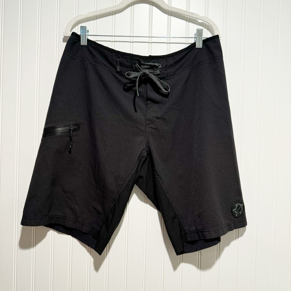 Laird Black Board Shorts Drawstring Waist Mens 34